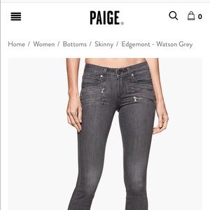 Paige double zipper jeans in TAN 25